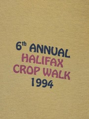 VINTAGE Halifax CROP Walk Shirt Mens 2XL Yellow 1994 Daytona Beach Charity 90s