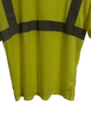 Safety Shirt Mens 3XL High Visibility Florescent Yellow Reflective Strips NEW