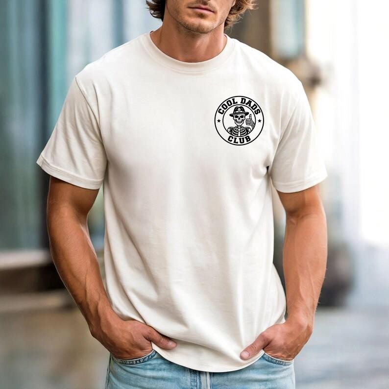Cool Dads Skeleton logo T-Shirt, Small Chest Print, Father’s Day , Dad , Funny