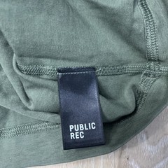Public Rec Mens Go To V Neck Shirt Performance Stretch Pima Cotton Green Size M