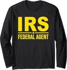 Irs Federal Agent Uniform Costume Tee Design Long Sleeve Tshirt