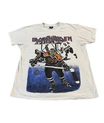 Vintage Iron Maiden Canada ’87 Hockey Tour T Shirt Screen Stars Single Stitch M