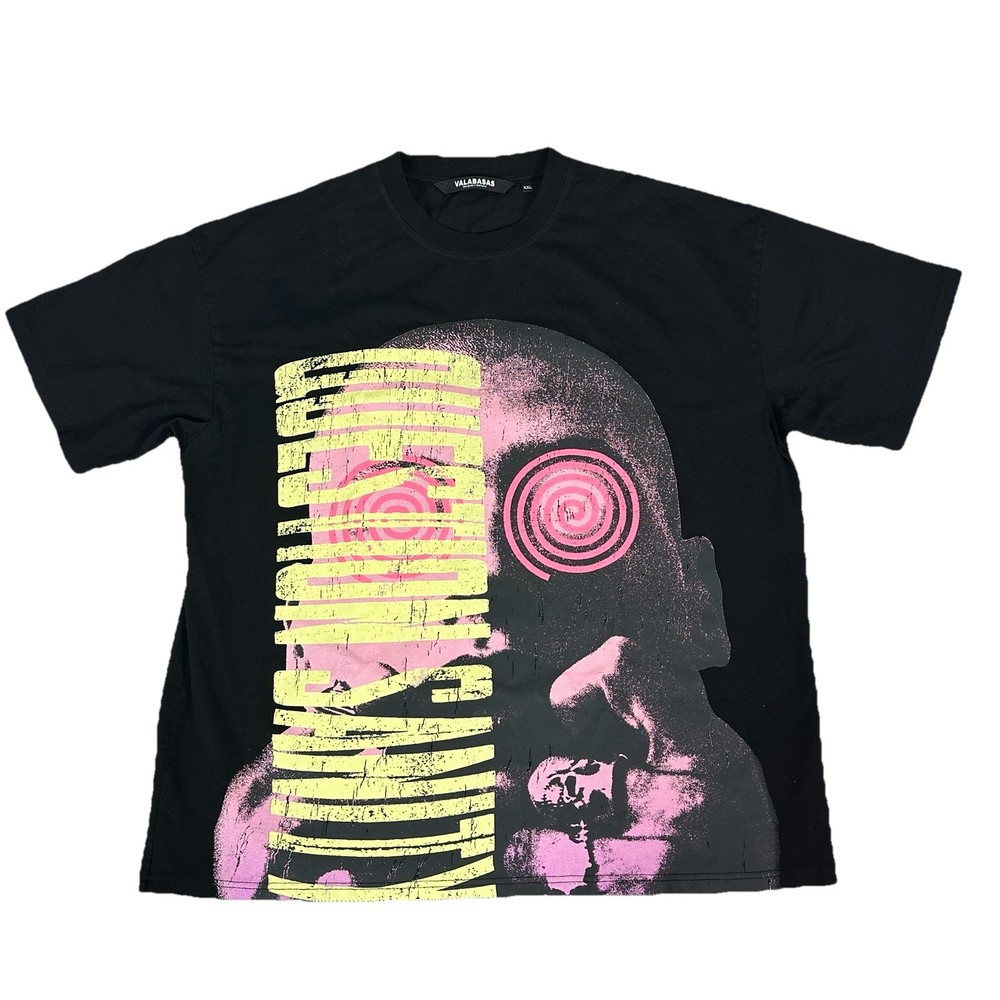 Valabasas Question Sanity All Over Print Shirt Men XXL Boxy Oversized Streetwear