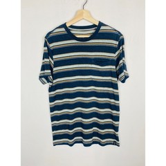 Prana Cardiff Mens Medium Striped Pocket T-Shirt Hemp Short Sleeve Tee