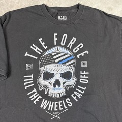5.11 Tactical T Shirt Mens XL Black Logo The Forge Skull Preowned