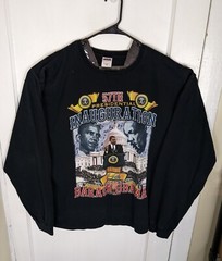 2013 Obama Inaguaration L/S Rap Tshirt 2-Sided 2XL President Politics HipHop MLK