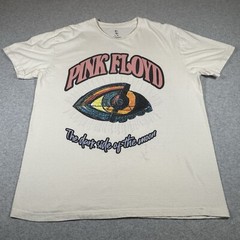 Pink Floyd Shirt Adult Large Ivory Psychedelic Band Music Rock Tour Mens