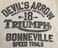 VTG. Lucky Brand Triumph DEVIL’S ARROW 3/4 Sleeve BONNEVILLE SPEED TRAILS 18 XL