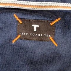 Left Coast Tee Mens XL Navy Blue 100% Pima Cotton Short Sleeve Crewneck T-Shirt