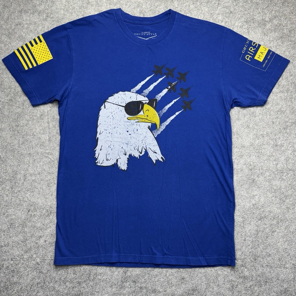 Grunt Style Airshow Majors Eagle Blue Graphic Tee Shirt Men’s Large
