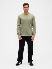NWT GAP Everyday Soft Long-Sleeve T-Shirt Shirt 100% cotton Walden Green Men M