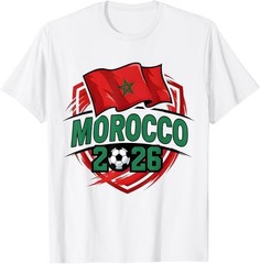 Morocco Flag Moroccan Football Soccer World 2026 T-Shirt T-Shirt