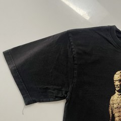 Vintage Y2K Terracotta Army Clay Soldier China Art Black Shirt
