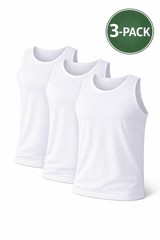 Fabrik Pure Cotton Crew Neck Sleeveless Tee Shirt For Men 3 Pack in 2XL-8XL