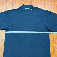 Vintage Nike Mock Neck Shirt Mens Size Medium Black Long Sleeve Swoosh 90s