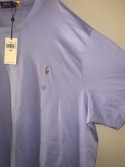 Polo Ralph Lauren Shirt Mens 3LT Blue Classic Pony Tee Crew Neck Golf 639