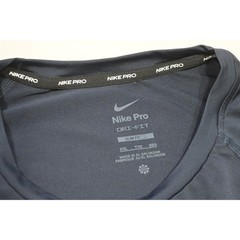 Nike Pro Dri-FIT Gym Shirt Mens XXL Navy Blue Compression Long Sleeve Athletic