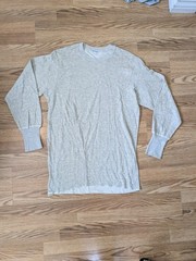 Vintage Duofold Men’s Crew Neck T-Shirt L Cotton Knit Two Layer Fabric 70s