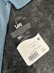 Lee T Shirt Men’s Logo Denim Jeans Large L Blue -NWT New