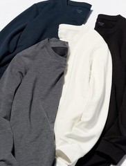 Uniqlo Heattech Extra Warm Cotton Crewneck Heat Tech T-Shirt White Size S