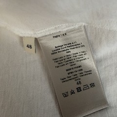 Bottega Veneta White Chevron Embossed Shirt Size 48 Luxury Tee Made In Italy