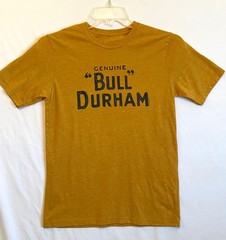 Genuine “Bull” Durham North Carolina Souvenir Heather Gold T-Shirt Men’s Small