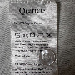 Quince Organic Cotton Slub Henley Tee Mens Size XL White 100% Organic Cotton NWT