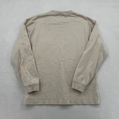 Men’s Uniqlo U Pocket T-Shirt Large Beige Good Long Sleeve Crew Neck