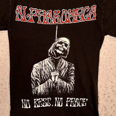 A1 Alpha & Omega No Rest No Peace Shirt Adult Small Black Mens