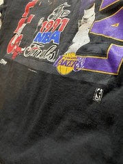 1991 NBA Finals Bulls and Lakers Salem Sportswear Grail Tee -Size Large