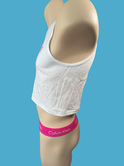 HELLO BOYS 3D Puff Logo Custom print men white crop tank top by H.E.Arts design