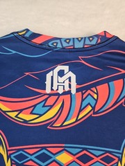 INTO THE AM Men’s XL Blue Owl Design T Shirt Psychedelic Trippy All Over Print