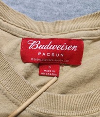 Budweiser Shirt Adult S Brown Beer Brewing Company Tee Alcohol Bartender Party