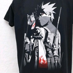 Naruto Shippuden Kakashi Graphic T-Shirt Men’s Large Black Anime Manga Tee