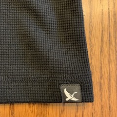 EDDIE BAUER Mens Black Thermal L/S Henley SHIRT XL #3254 NWT