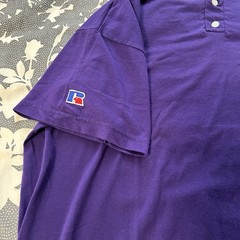 Vintage Russell Athletic NuBlend Henley Shirt Purple Mens XXL Blank 2000s Y2K