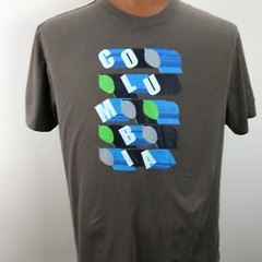 Columbia Sportswear Olive Drab Green XL Graphic T Shirt Short Sleeve Leaves