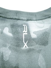 RLX Ralph Lauren Grey Camo T-Shirt, M, Recycled Polyester, Textured Weave