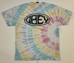 VTG Obey Worldwide Tie Dye Front Back AOP Y2K Tee T Shirt Men’s Small Political