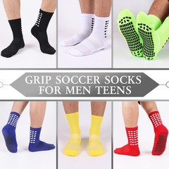 6 Pairs Grip Soccer Socks Colorful Non Slip Sports Football Basketball Hospit…