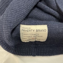Faherty Cloud Waffle Crew Mens LARGE Organic Cotton Long Sleeve Thermal Pullover