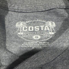 Costa T-shirt Born On Water Men’s Small Gray Short Sleeve Nice Cpix