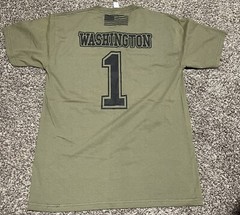 Suna Men’s Washington Football #1 T-Shirt Army Green NWOT Medium Cotton