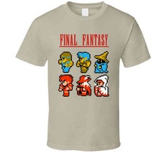 Final Fantasy 8 Bit Characters Retro Video Game T Shirt