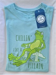 LIFE IS GOOD SS Shirt Crusher Tee CHILLIN FROG ADIRONDAK Villain Chest44 Mens M