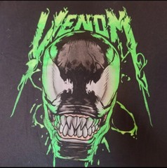 Marvel Venom T-Shirt Size XLarge Black & Green Short Sleeve Crew Neck
