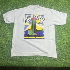 Penang Malaysia Skyscraper Cityscape Colorful Graphic Tee Shirt 100% Cotton