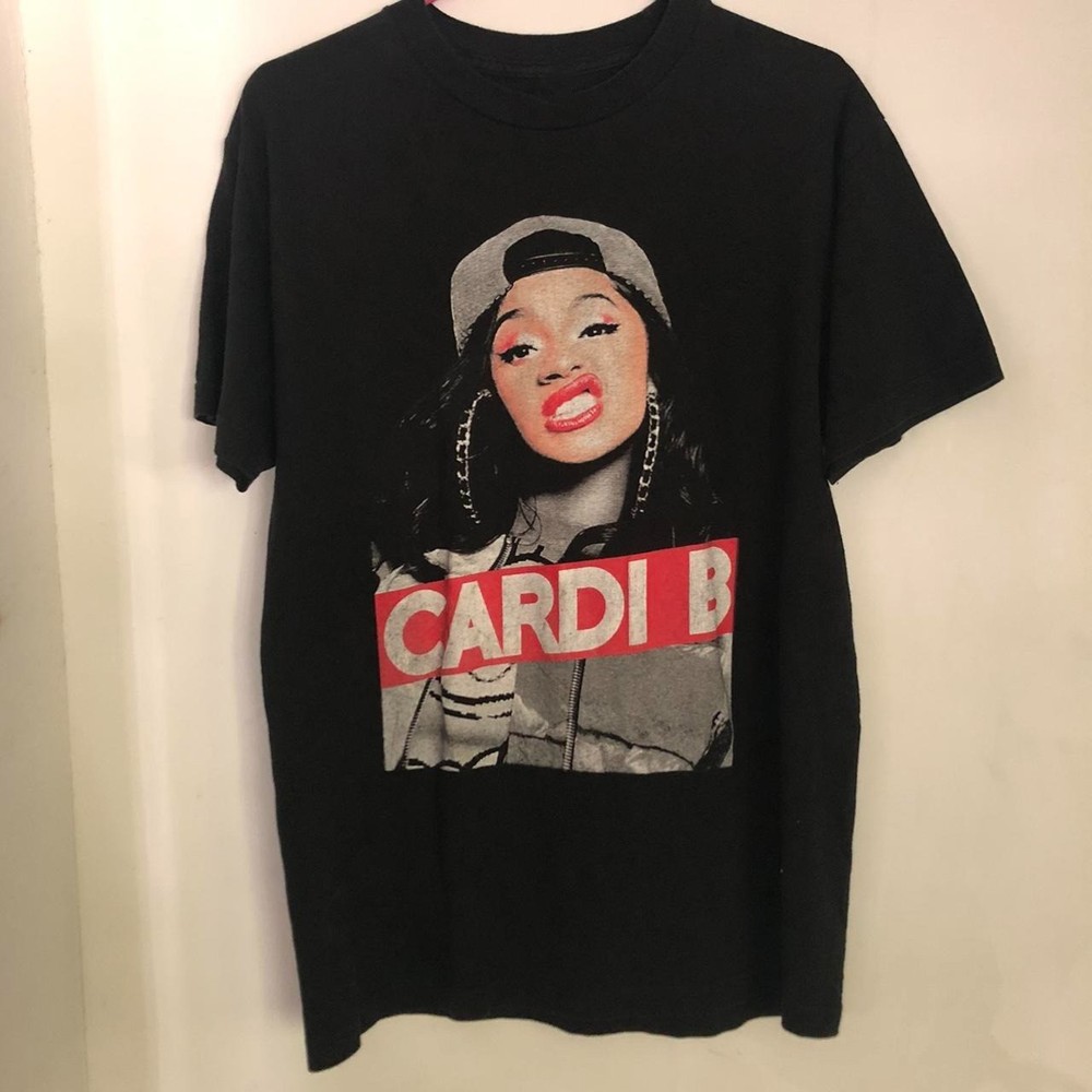 New Popular Cardi B Hip Hop Gift For Friends Black S-5XL Unisex Shirt SM103