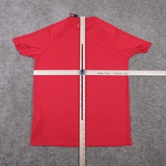Under Armour Shirt Mens Medium Red Heat Gear Activewear Performance Gym Stretch