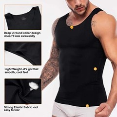 Gynecomastia Men Compression Shirt White Tank Top Body Shaper Fajas Para Hombres